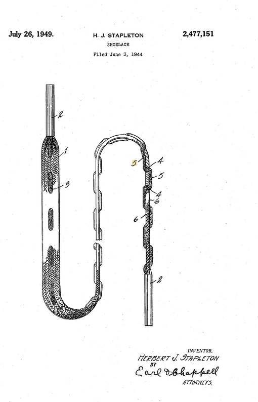 Patent for shoelaces